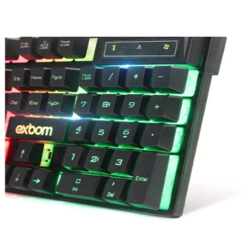 Kit de teclado e mouse gamer preto