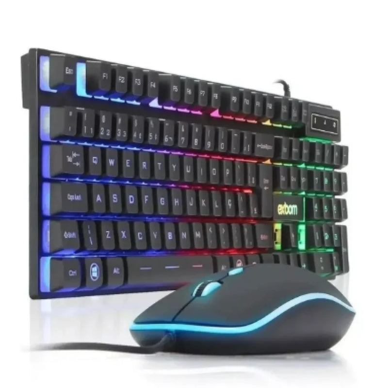 Kit de teclado e mouse gamer preto