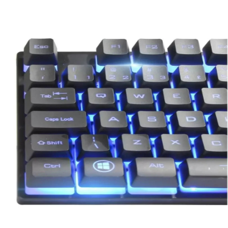 Kit de teclado e mouse gamer preto