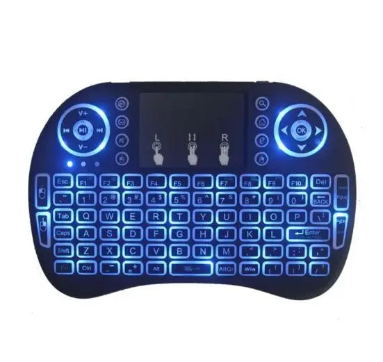 Mini teclado USB com LED e touchpad compatível com Smart TV PC PS3 Design compacto Ergonomia alta sensibilidade para jogos