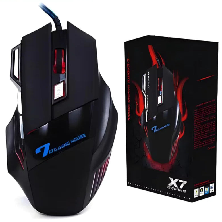 Mouse Gamer Laser Led Usb 7 Botões Profissional