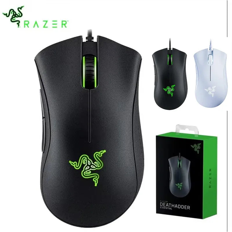 Razer DeathAdder Essential Mouse com Fio para Gaming 6400DPI 5 Botões Independentes