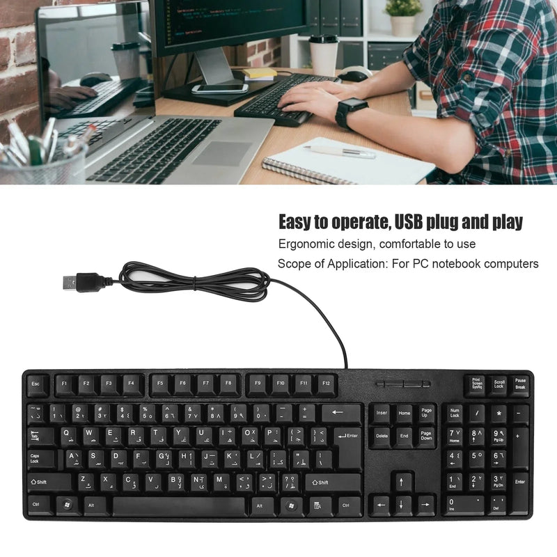 Teclado Mecânico USB com Design Ergonômico