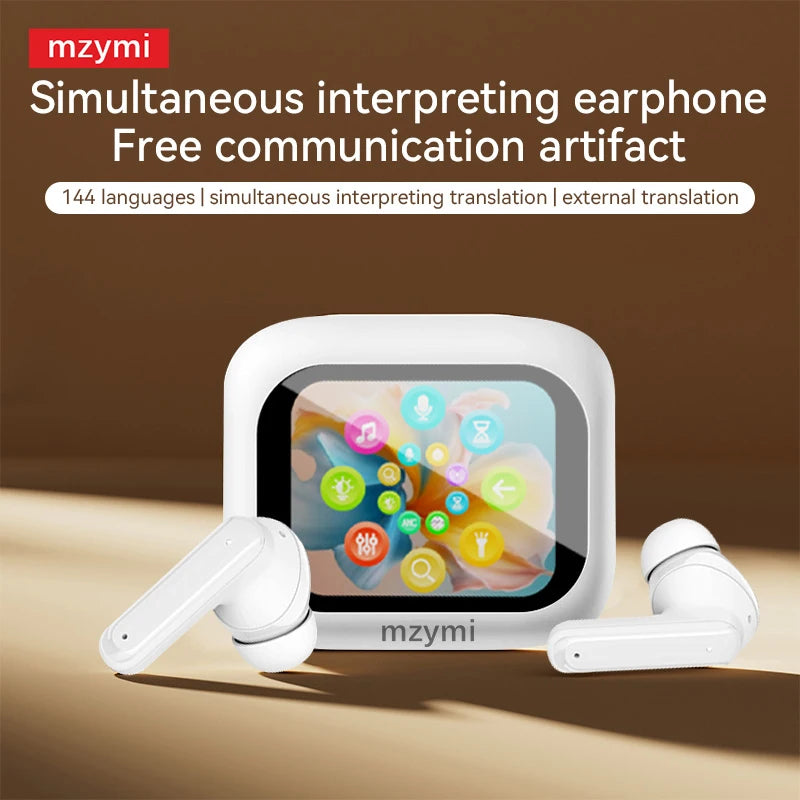 mzymi E18 Pro Fones de Ouvido Sem Fio ANC Bluetooth 5.4, Fones Esportivos à Prova d'Água, Headset In-Ear com Microfone para XIAOMI