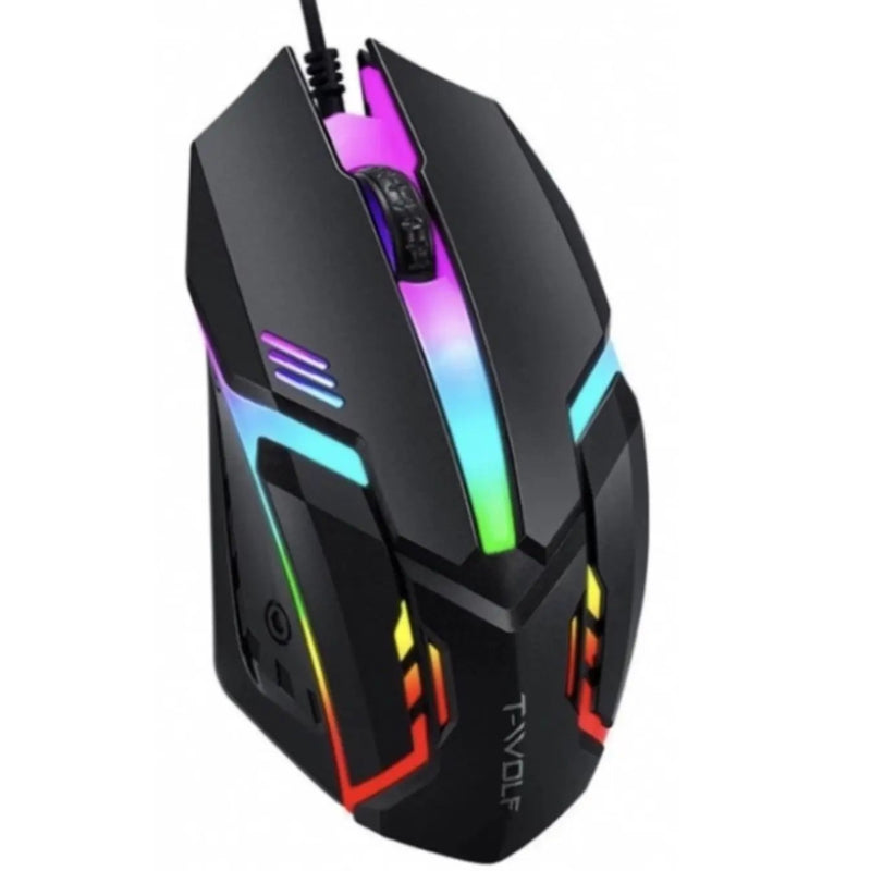 ALFA Mouse Gamer Usb 3200dpi Led Rgb Com Fio JX-M20