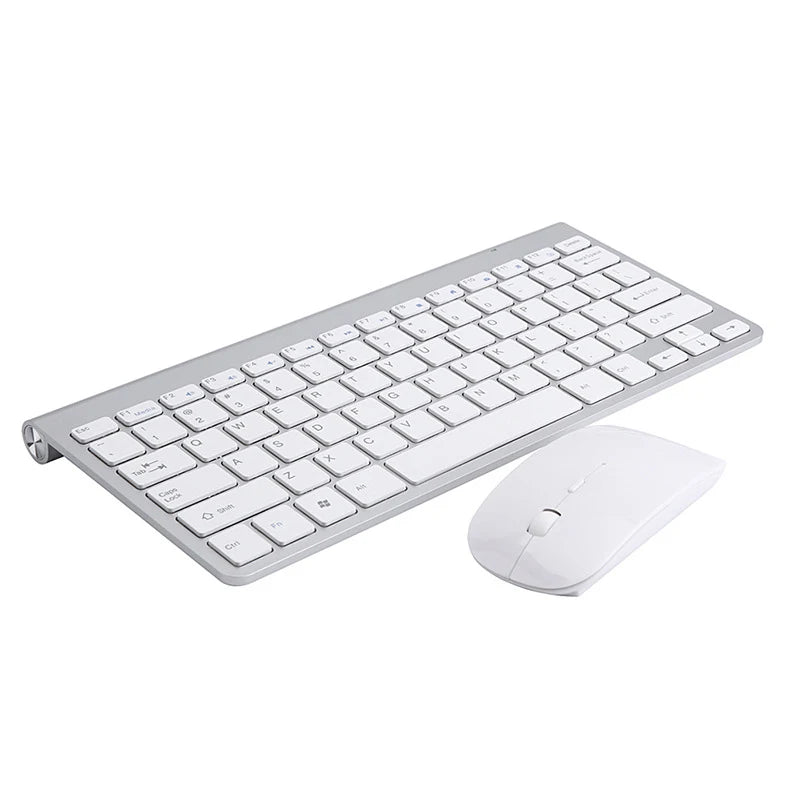 Combo Teclado e Mouse Sem Fio 2.4GHz - Ouro Rosa