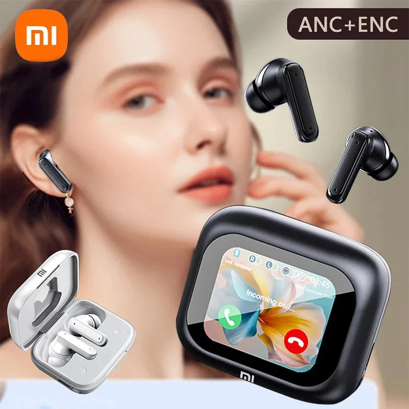 Xiaomi E18 Pro Fones de Ouvido Bluetooth 5.4 TWS – Tela Touch, Cancelamento de Ruído, Microfone Integrado