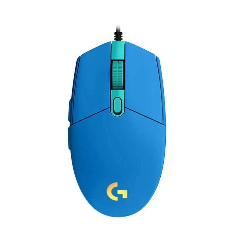 Logitech G102 Mouse USB com Fio para Jogos 8000 DPI Efeito Óptico Arco-íris para PC/Mac e Notebook