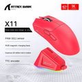 Attack Shark X2/X6/X11 Bluetooth Mouse,Tri-Mode Connection,RGB Touch Magnetic Charging Base,Macro Gaming Mouse mouse wireless