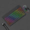 Kit Teclado e Mouse Bluetooth - Mini, Retroiluminado RGB, Recarregável