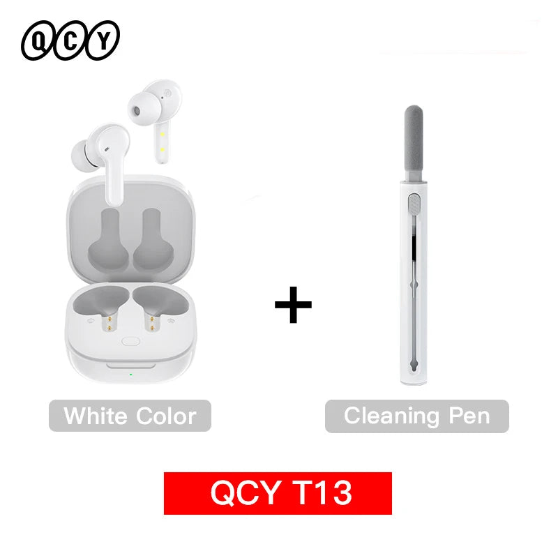 QCY T13 Fone de ouvido inteligente sem fio BT5.1 TWS Fone de ouvido 4 Mic ENC HD Call Fone de ouvido Touch Control Fones de ouvido Long Standby 40H