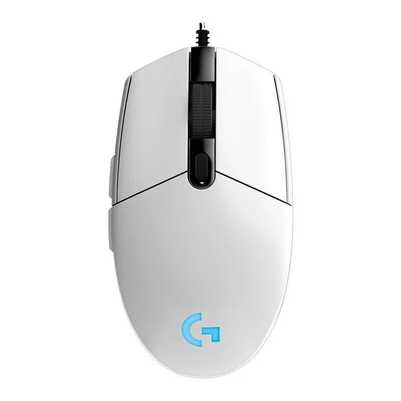 Logitech G102 Mouse USB com Fio para Jogos 8000 DPI Efeito Óptico Arco-íris para PC/Mac e Notebook