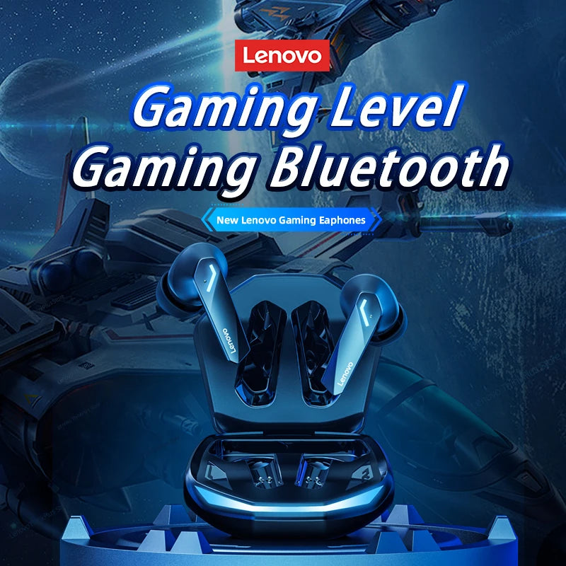 Fone de Ouvido Bluetooth Lenovo GM2 Pro 5.3 Sem Fio, Earbuds de Baixa Latência, Chamadas em HD, Modo Duplo, Headset Gamer com Microfone