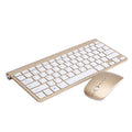 Combo Teclado e Mouse Sem Fio 2.4GHz - Ouro Rosa