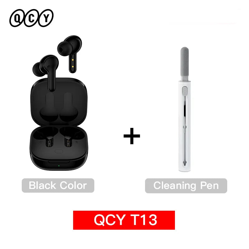 QCY T13 Fone de ouvido inteligente sem fio BT5.1 TWS Fone de ouvido 4 Mic ENC HD Call Fone de ouvido Touch Control Fones de ouvido Long Standby 40H