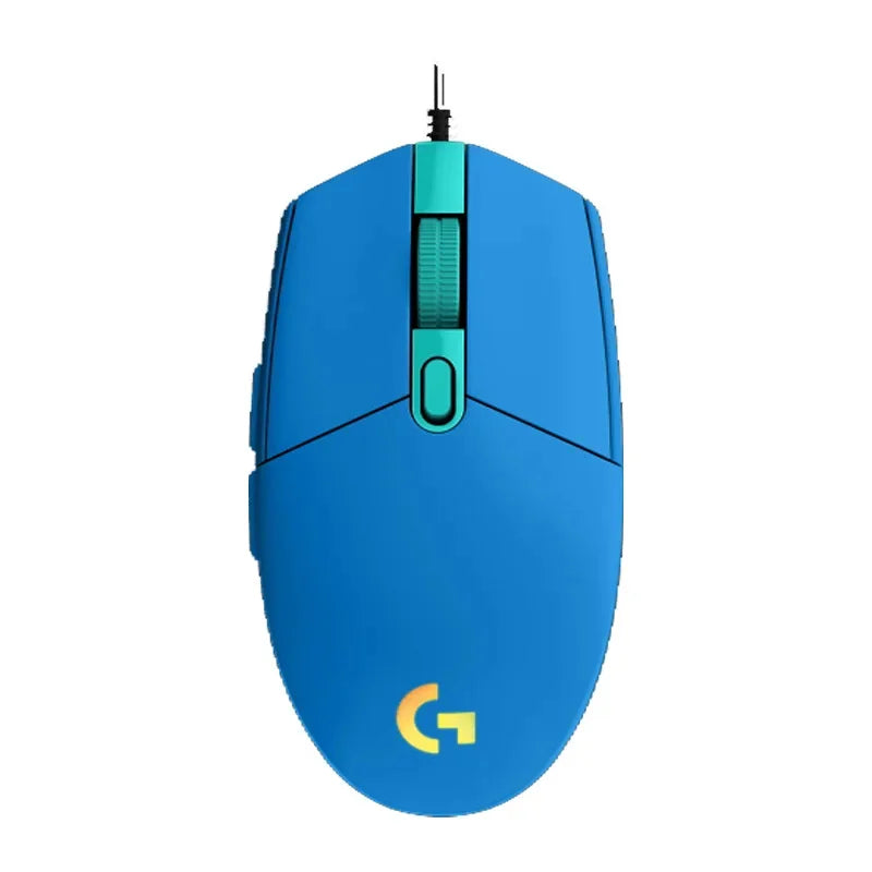 Logitech G102 Mouse USB com Fio para Jogos 8000 DPI Efeito Óptico Arco-íris para PC/Mac e Notebook