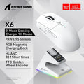 Attack Shark X2/X6/X11 Bluetooth Mouse,Tri-Mode Connection,RGB Touch Magnetic Charging Base,Macro Gaming Mouse mouse wireless