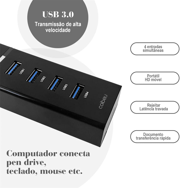 Hub USB 4 portas