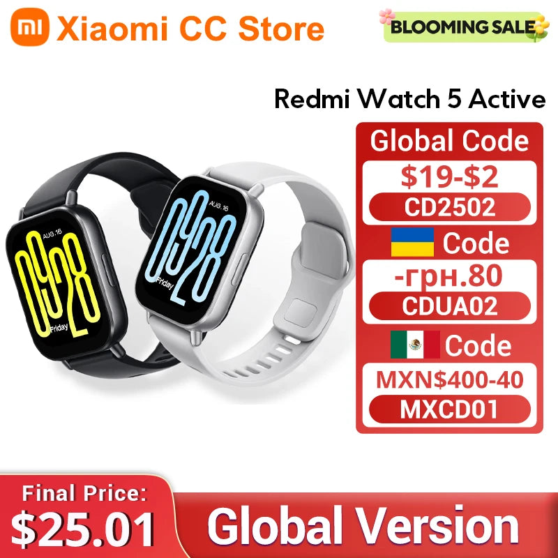 Relógio Inteligente Global Xiaomi Redmi Watch 5 Active