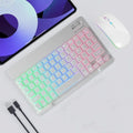 Kit Teclado e Mouse Bluetooth - Mini, Retroiluminado RGB, Recarregável