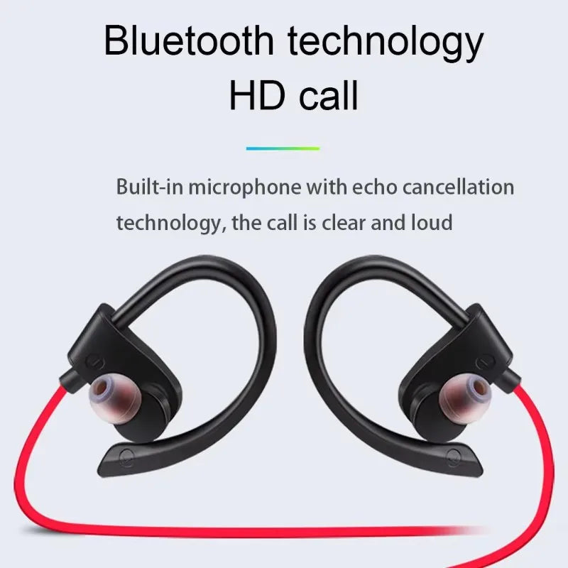 À prova d'água sem fio Bluetooth Headphone, Música Esporte Fones De Ouvido Stereo Bass Headset com Microfone Todos Smartphone