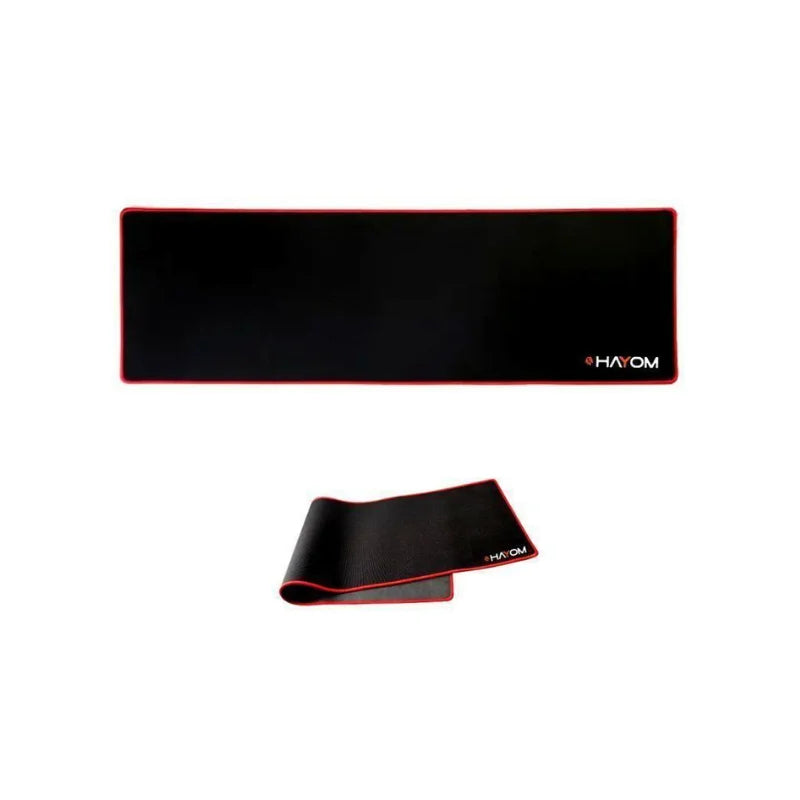 Mousepad Gamer Hayom AI1017 300x780x3mm Antiderrapante Preto E Vermelho - AI1017