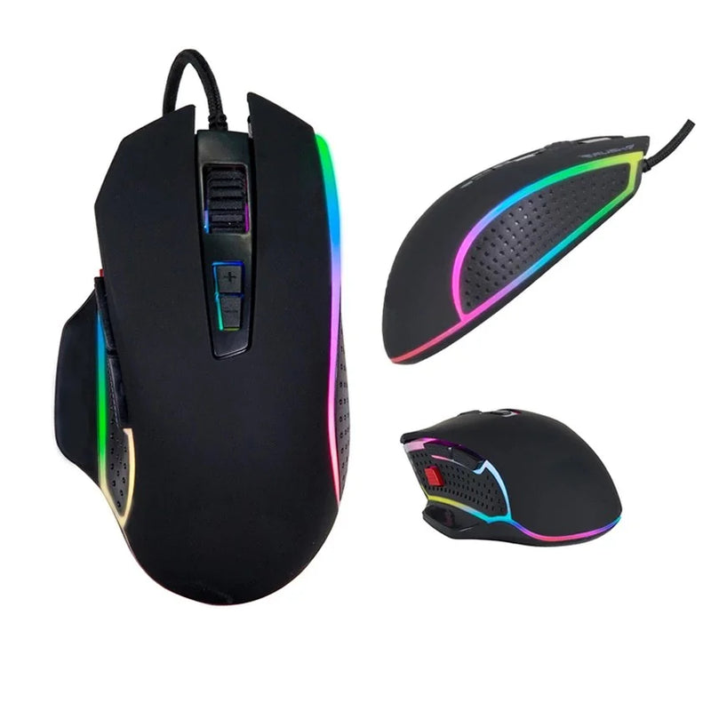 Mouse Gamer Led Rgb 4800dpi 7 Botoes Knup Kp Mu006