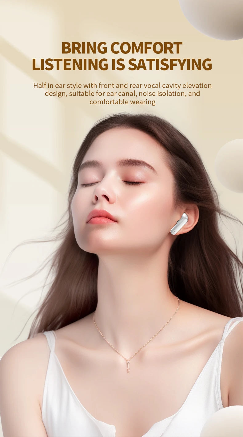 mzymi E18 Pro Fones de Ouvido Sem Fio ANC Bluetooth 5.4, Fones Esportivos à Prova d'Água, Headset In-Ear com Microfone para XIAOMI