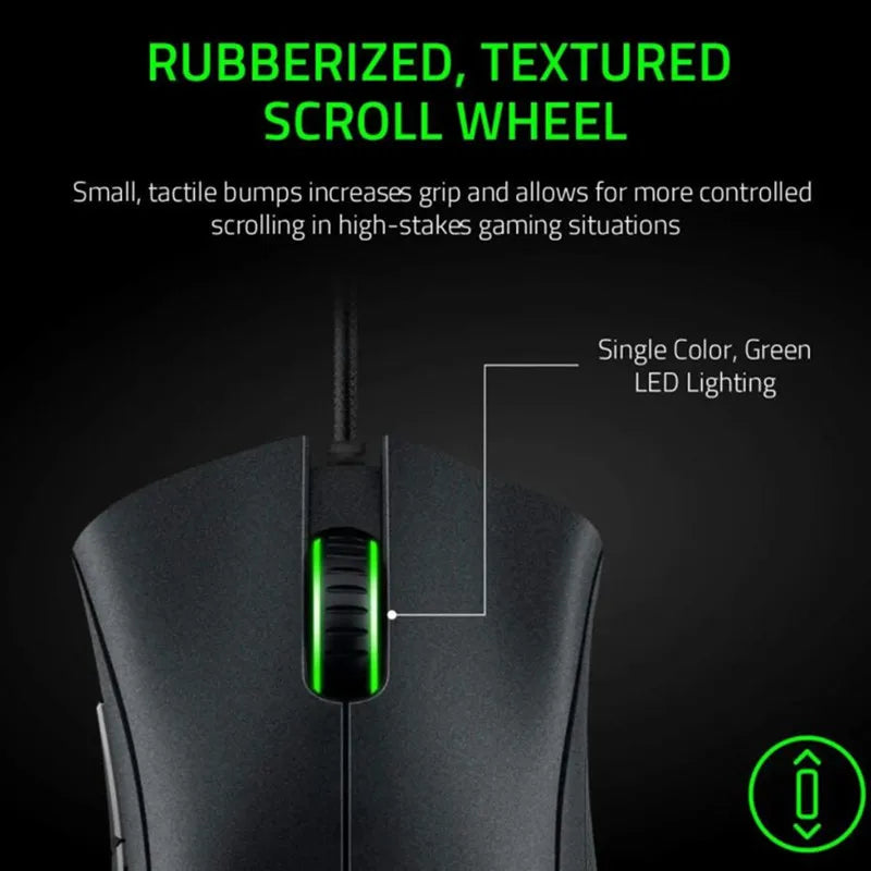 Razer DeathAdder Essential Mouse com Fio para Gaming 6400DPI 5 Botões Independentes