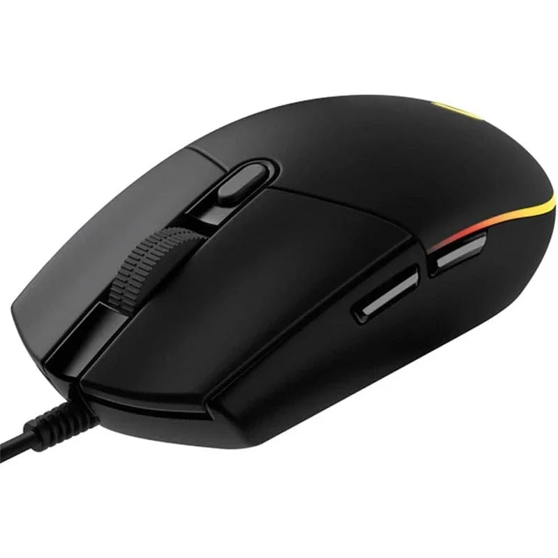 Logitech G102 Mouse USB com Fio para Jogos 8000 DPI Efeito Óptico Arco-íris para PC/Mac e Notebook