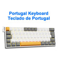 Teclado Mecânico USB E-YOOSO Z11 - 61 Teclas, Switch Vermelho, para PC e Laptop, Idiomas Russo e Português Brasileiro