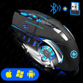 Mouse Gamer Sem Fio Recarregável - Bluetooth, Silencioso, Mecânico, Iluminação RGB, USB, Para PC e e-Sports